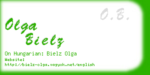 olga bielz business card